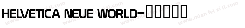 helvetica neue world字体转换